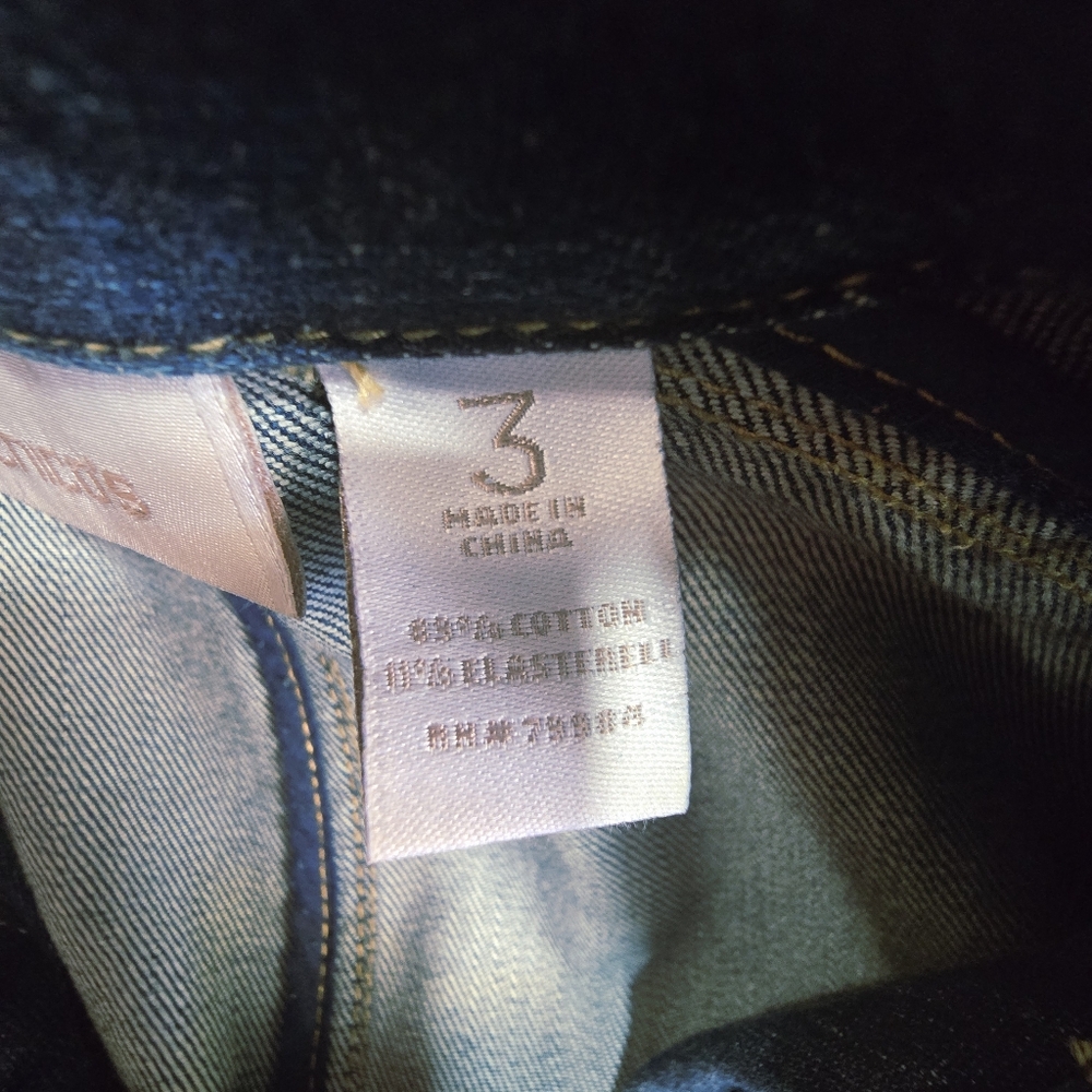Chicos Denim Jacket with Rhinestone Button Details Size 3 (XL) - Picture 6 of 13